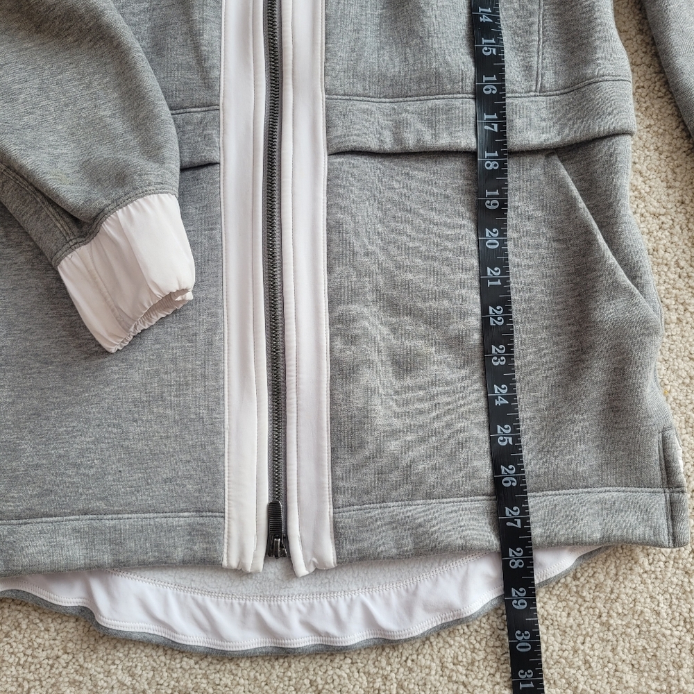 lululemon athletica Gray and White Zip Hoodie Jacket - Picture 9 of 12